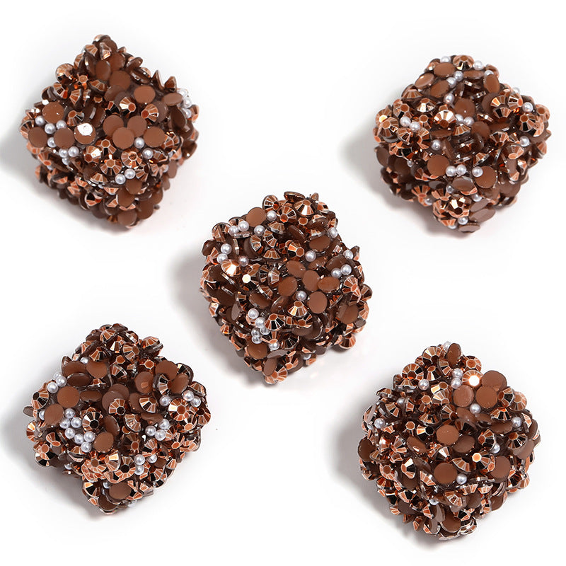 Wholesale 10pcs Colorful Resin Diamond Soft Sugar Beads