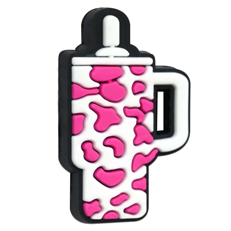 Wholesale Random100pcs Dairy Cup  PVC Soft Glue Travel Cup Focal Beads