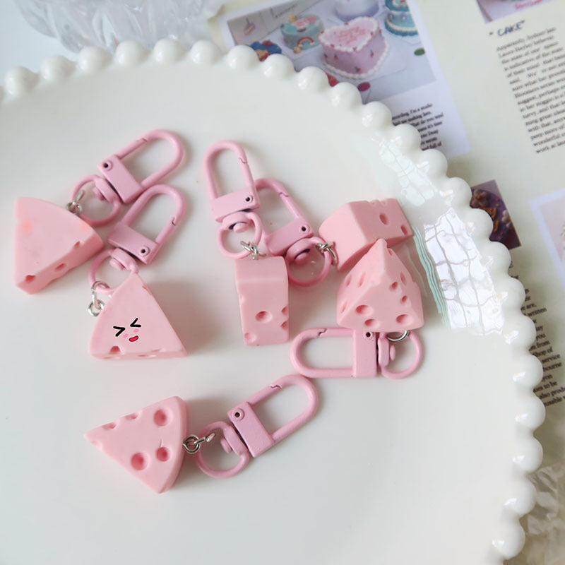 Wholesale Cute Cheese Cube Keychain