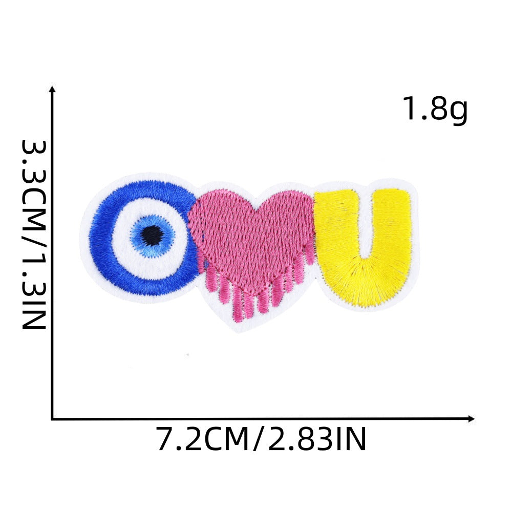 Wholesale Pink Cartoon Embroidery Iron On Patch For Kids Clothing DIY Accessory Gift