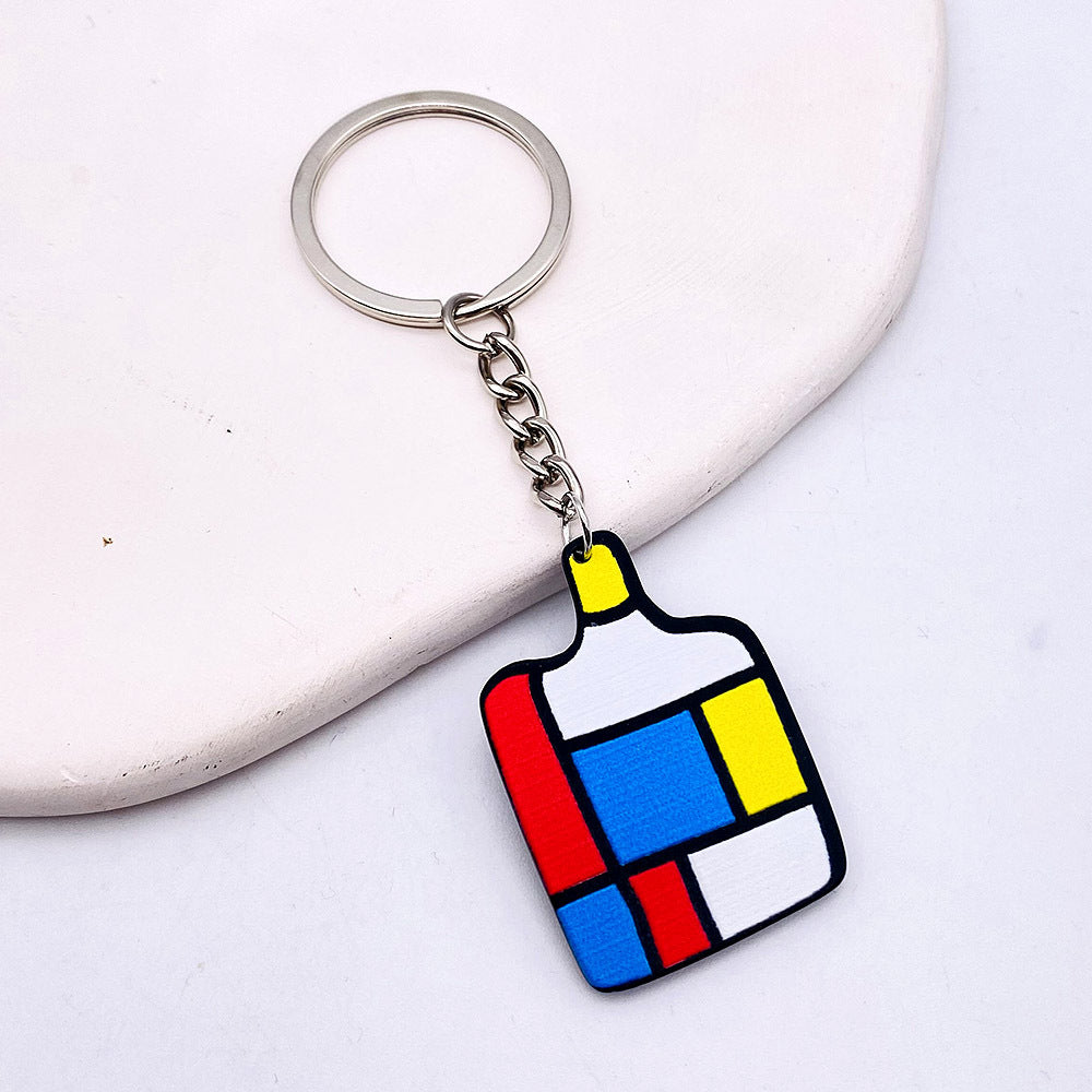 Wholesale Bottle Skate Pendant Acrylic Keychains