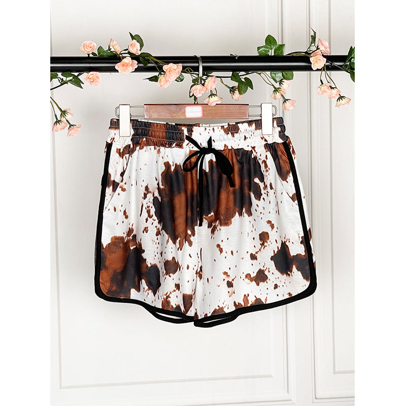 Wholesale Summer Drawstring Contrast Color Sports Casual Three-Point Shorts