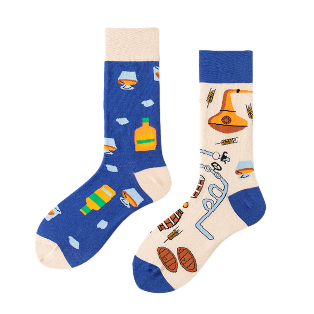 Wholesale 12pcs/pack Skull Mexican Carnival Combed Cotton AB Socks