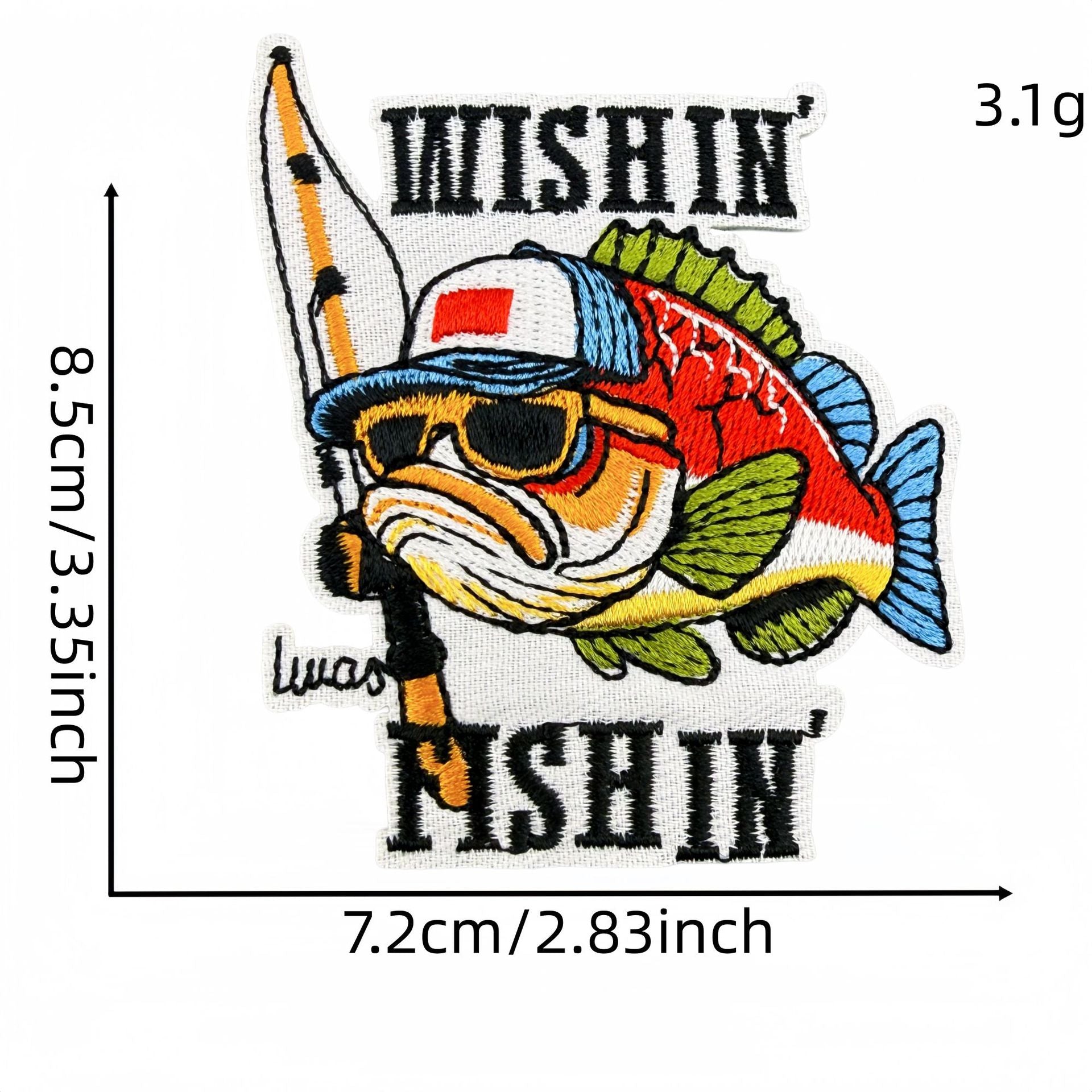 Wholesale 20 Pack Fishing Themed Embroidered Patches Cartoon Iron On Stickers For Clothing Decoration DIY Craft