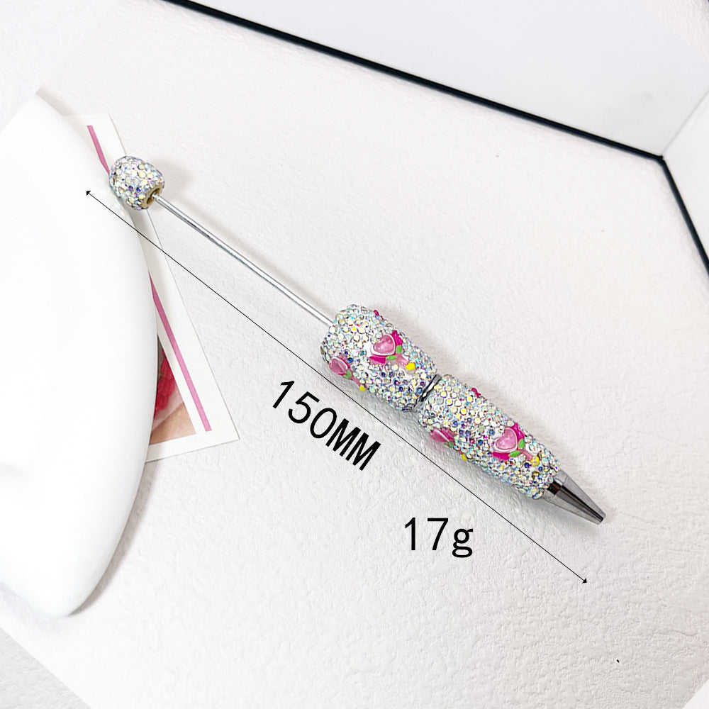 Wholesale  5pcs Fruit Cartoon Cute Full Diamond Fancy Beadable Pens
