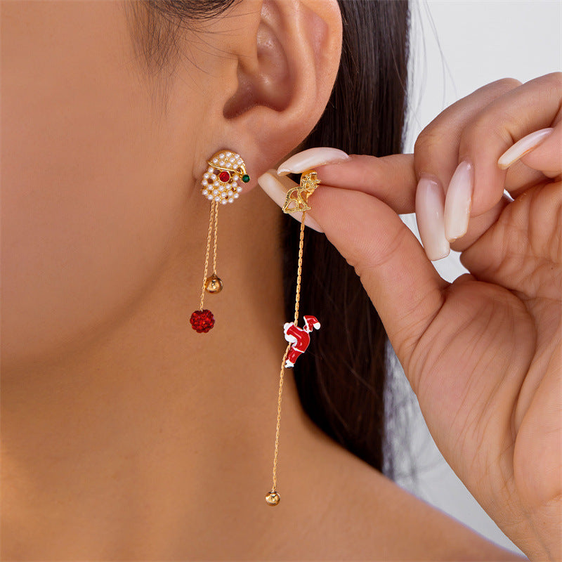 Wholesale Christmas long tassel earrings