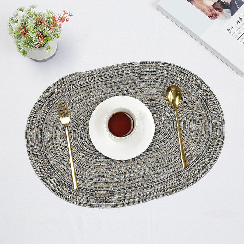 Wholesale Woven Potholder Creative Oval Cotton Yarn Table Mat