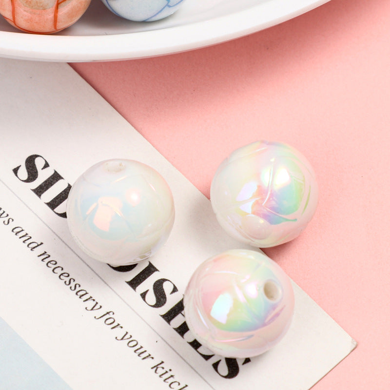 Cuentas de texturas de acrílico de 50 piezas al por mayor de 50 piezas