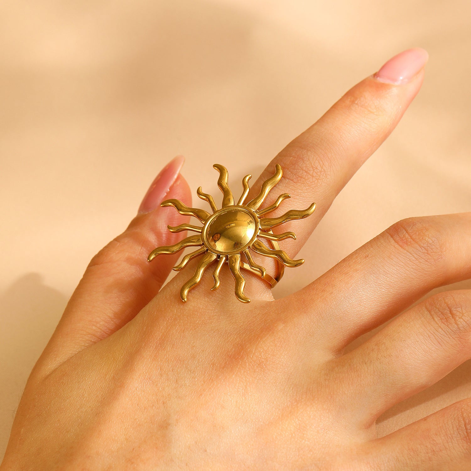 Wholesale Vintage glossy texture ring