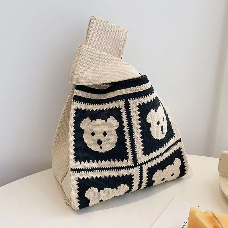 Wholesale Cute Animal Versatile Outdoor Knitted Handbags