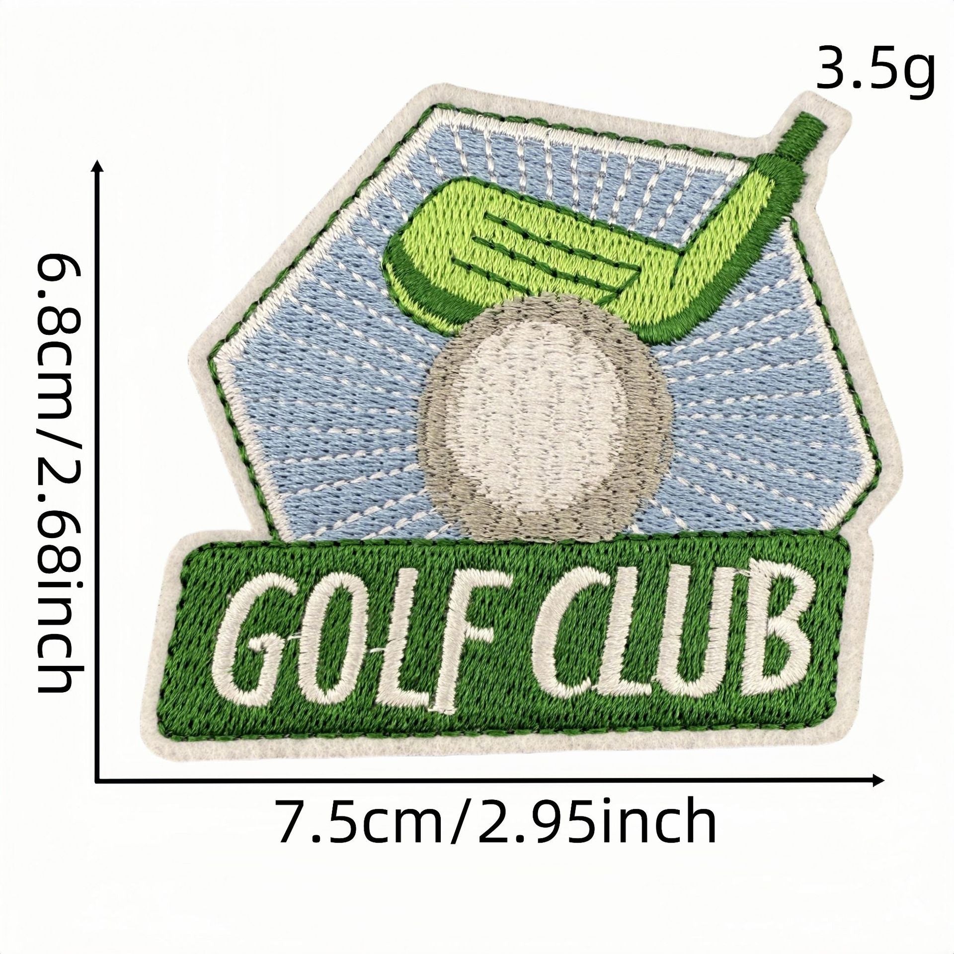 Wholesale Cartoon Golf Embroidered Iron On Patch Green Decorative Cloth Patch For Clothing Bags And DIY Crafts