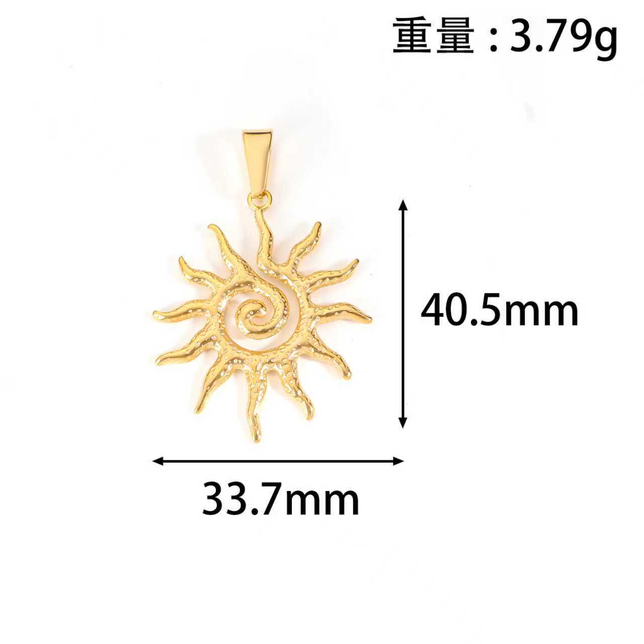 Wholesale 10pcs Sun Star Moon Octagonal Star Geometric Stainless Steel Pendant