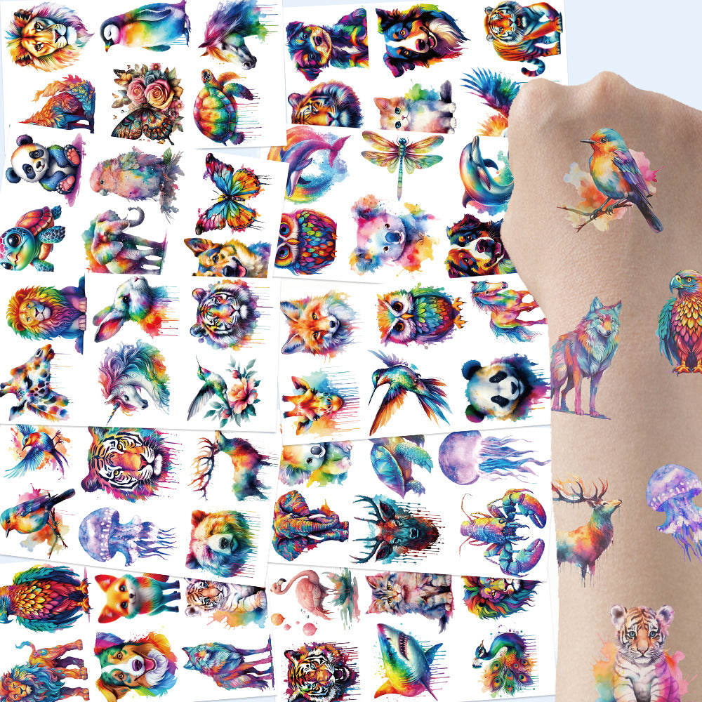 Wholesale 10 pcs/ pack cartoon cute animal tattoo stickers arm stickers face stickers
