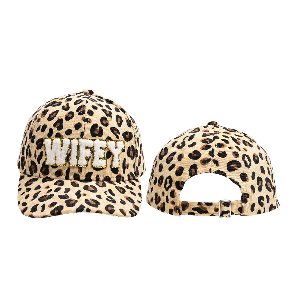 Wholesale WIFEY Letter Corduroy Baseball Cap