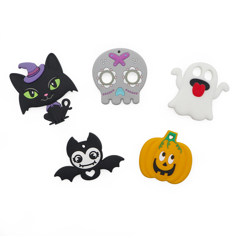 Wholesale Halloween Silicone Baby Cartoon Food Grade Teething Stick Chewable Glue