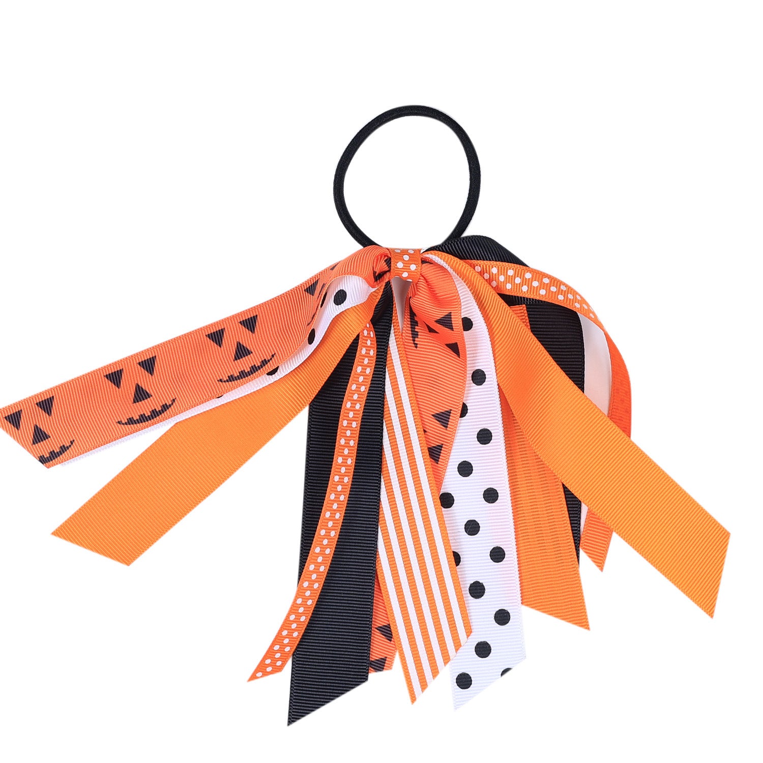 Wholesale Halloween Children's Ribbon Color Matching Pumpkin Pattern Kids Hair Scrunchies