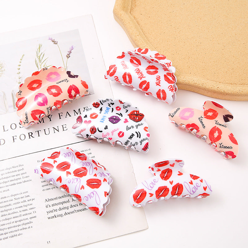 Wholesale Valentine's Day Acrylic Hair Clips