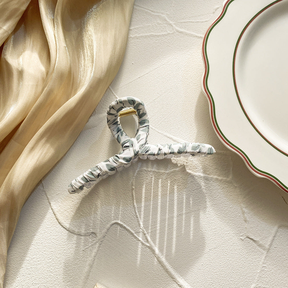 Wholesale 10pcs Girly Flowers Spring Two Color Fabric Candy Color Shark Clip Barrette