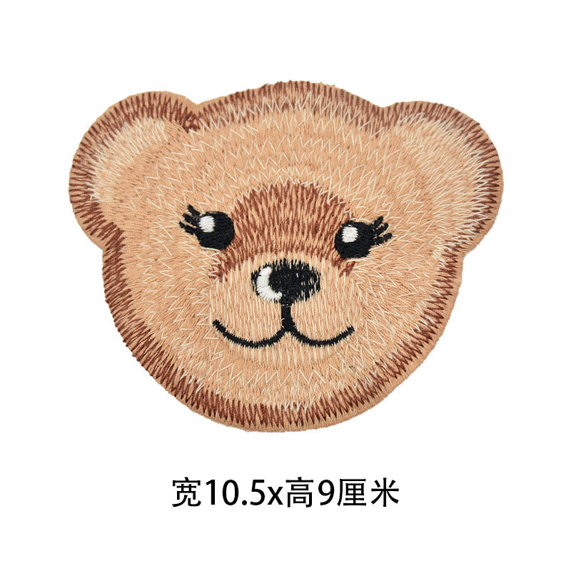 Wholesale Trendy Classic Bear Water Soluble Embroidery Patch Pure Cotton DIY Hand Sew Patch For Clothing T Shirts And Jeans