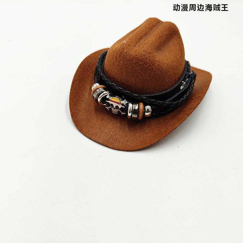 Wholesale Yama gentleman cowboy hat son mini pet hat birthday party hat weilai car 66 ornament hat