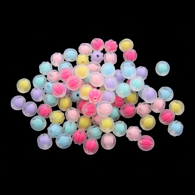 Wholesale Candy Color Beads Mid Beads Acrylic Pumpkin Beads