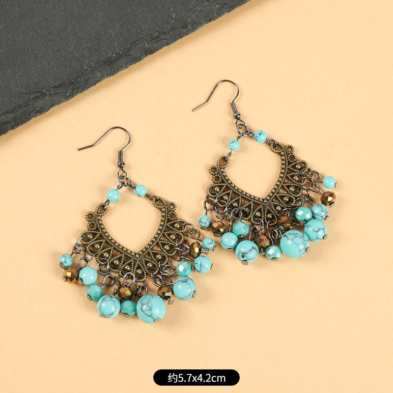 Wholesale Vintage Tassel Alloy Earrings