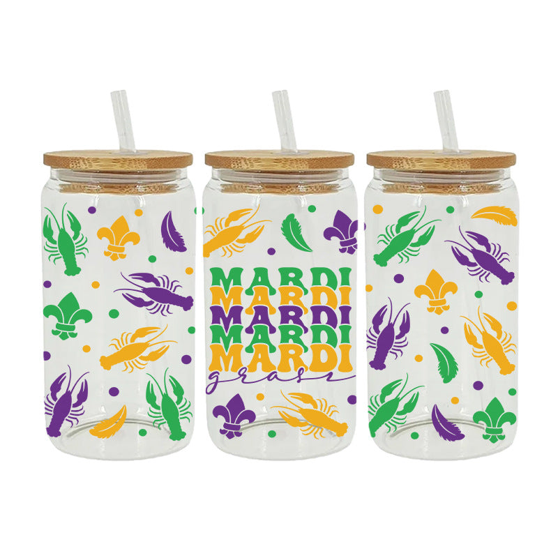 Wholesale Cartoon Cute Colorful Carnival 16oz Cup UV DTF Wraps