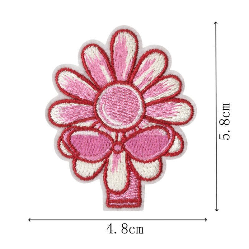 Wholesale Mother S Day Embroidered Patch Set DIY Iron On Applique For Towel And Clothing Decor 23 Pieces
