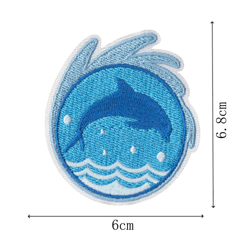 Wholesale Cartoon embroidery subsidy holiday beach vacation style clothing decoration stickers