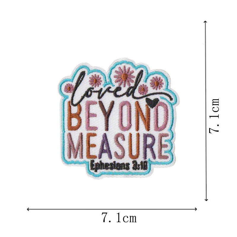 Wholesale Bible Verse Embroidered Iron On Patches Set Of 9 For ets Bags Hats Fashion Accessory For Resale