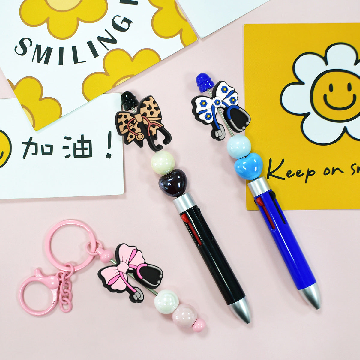 Wholesale   Random 100pcs/pack Medical Series Bow Beads  Focal Beads