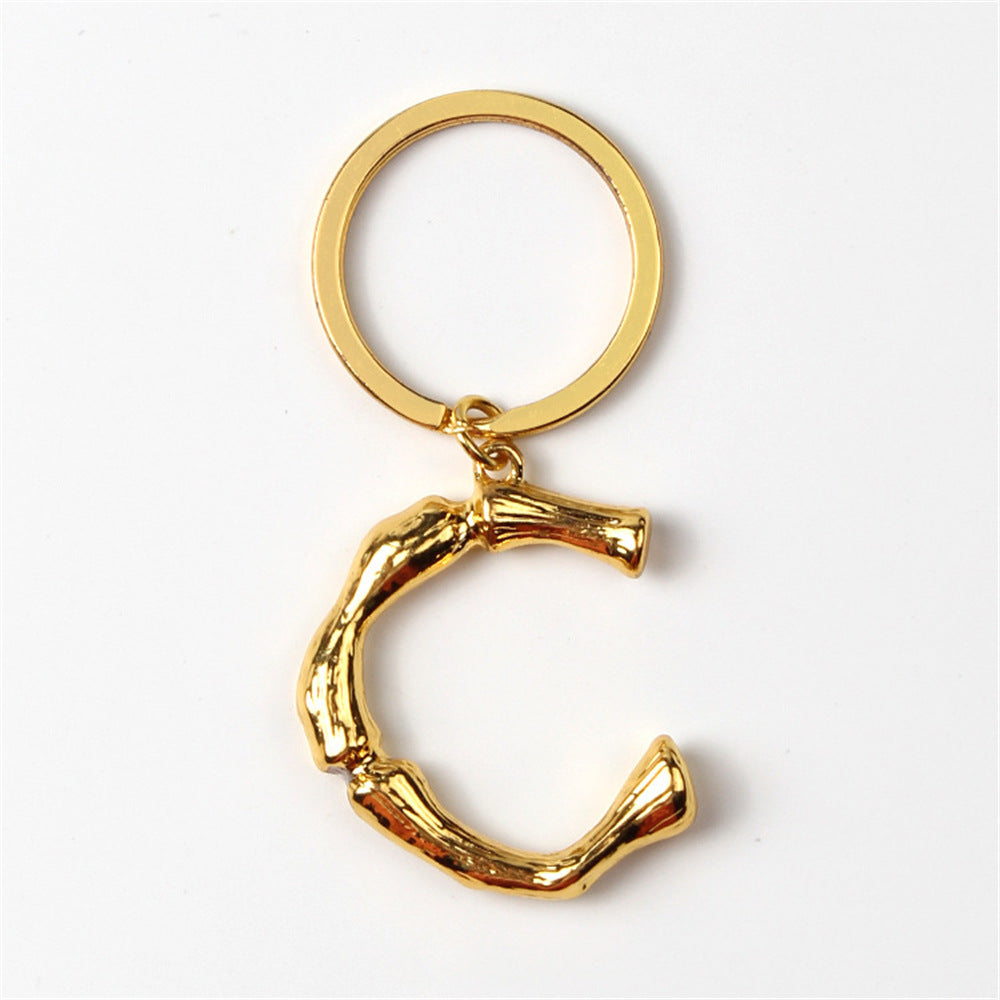 Wholesale Creative 26 English Letters Zinc Alloy Keychain