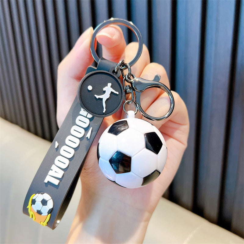 Wholesale Simulation Football Soccer Car Schoolbag Keychain