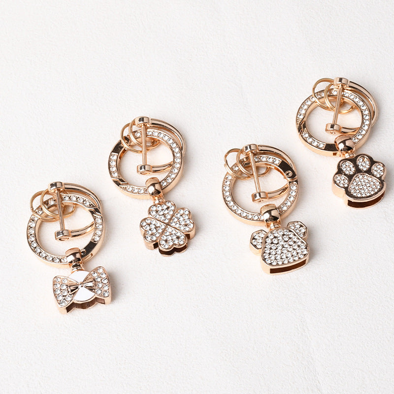 Wholesale Diamond DIY semi-finished keychain