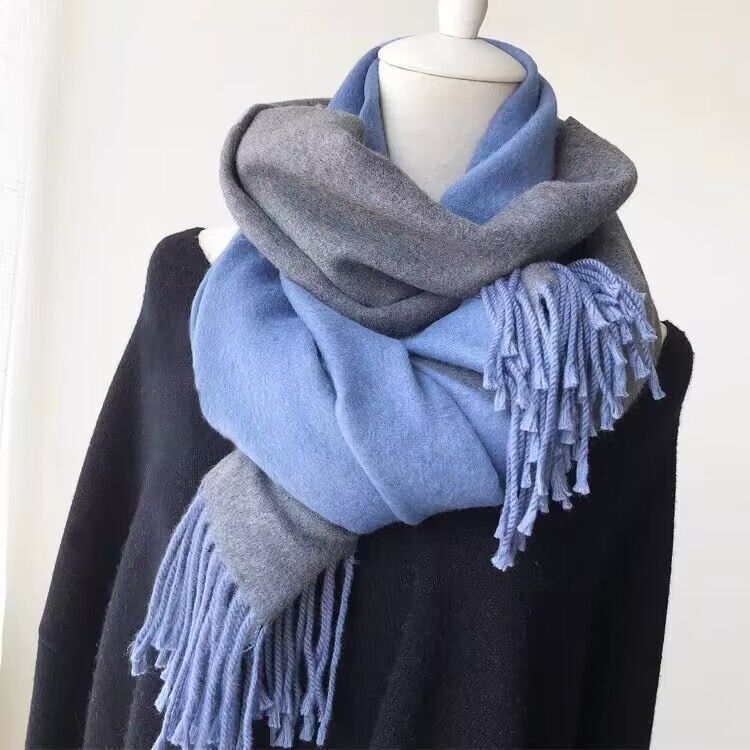 Wholesale Double Sided Solid Color Scarf Long Thickened Warm Shawl