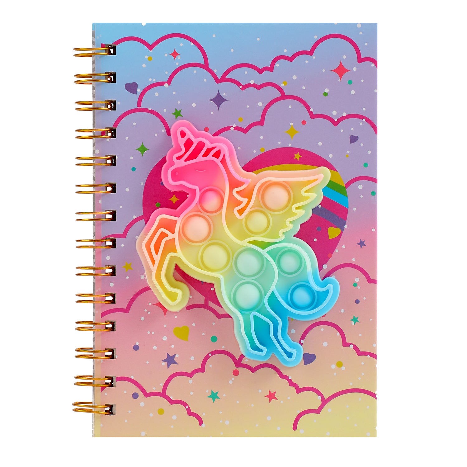 Wholesale Silicone bubble decompression notebook unicorn coil handbook