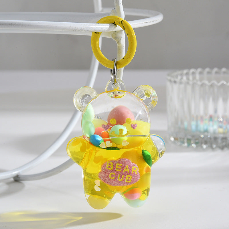 Wholesale Acrylic Oil Graffiti Bear Keychain