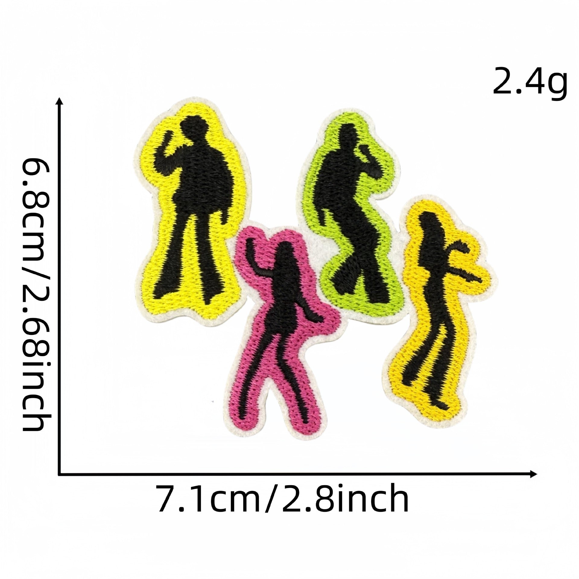Wholesale Embroidered Patch Cartoon Y2K Sunglasses Design Fabric Applique For Clothing Decoration Casual Fashion Accessory