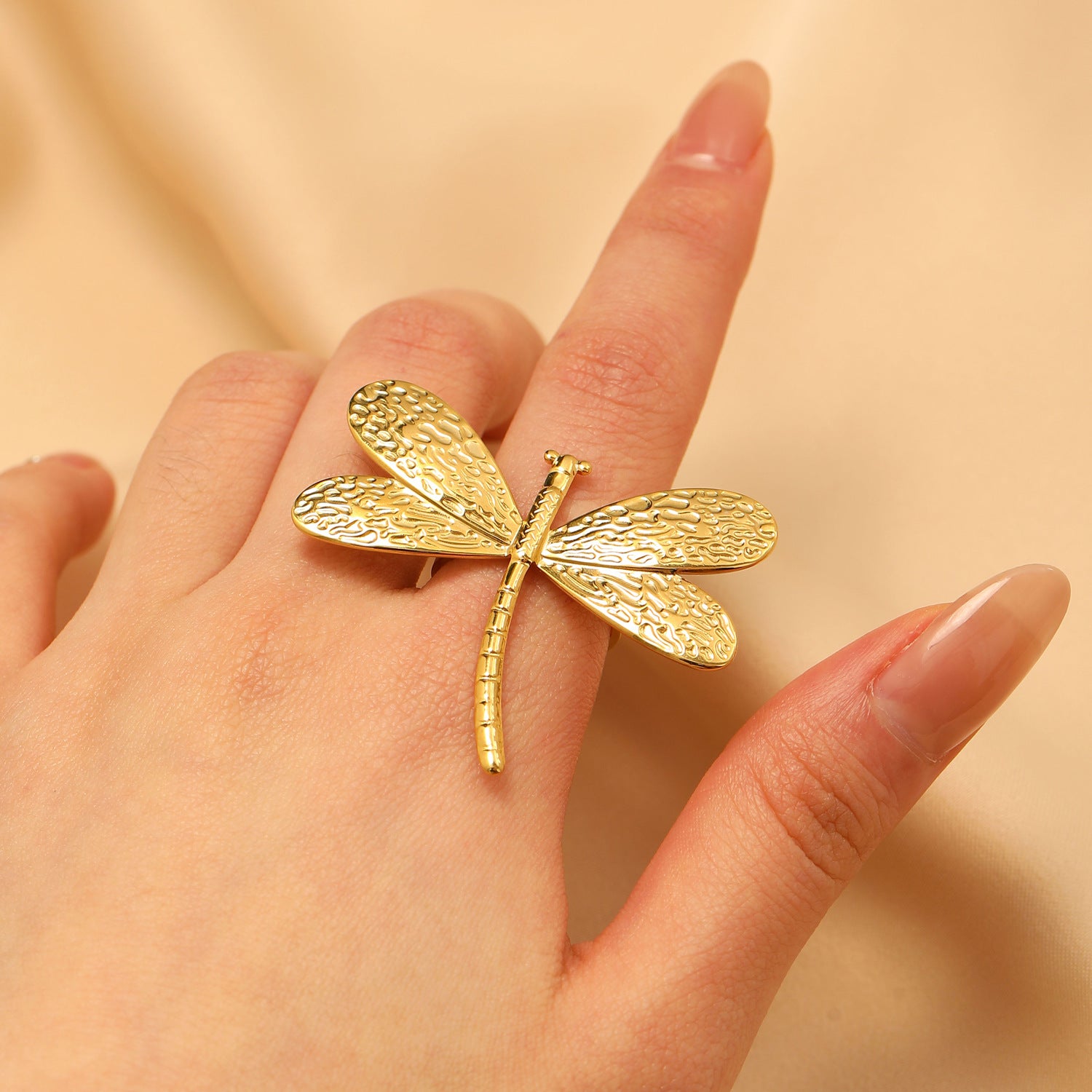 Wholesale Vintage glossy texture ring