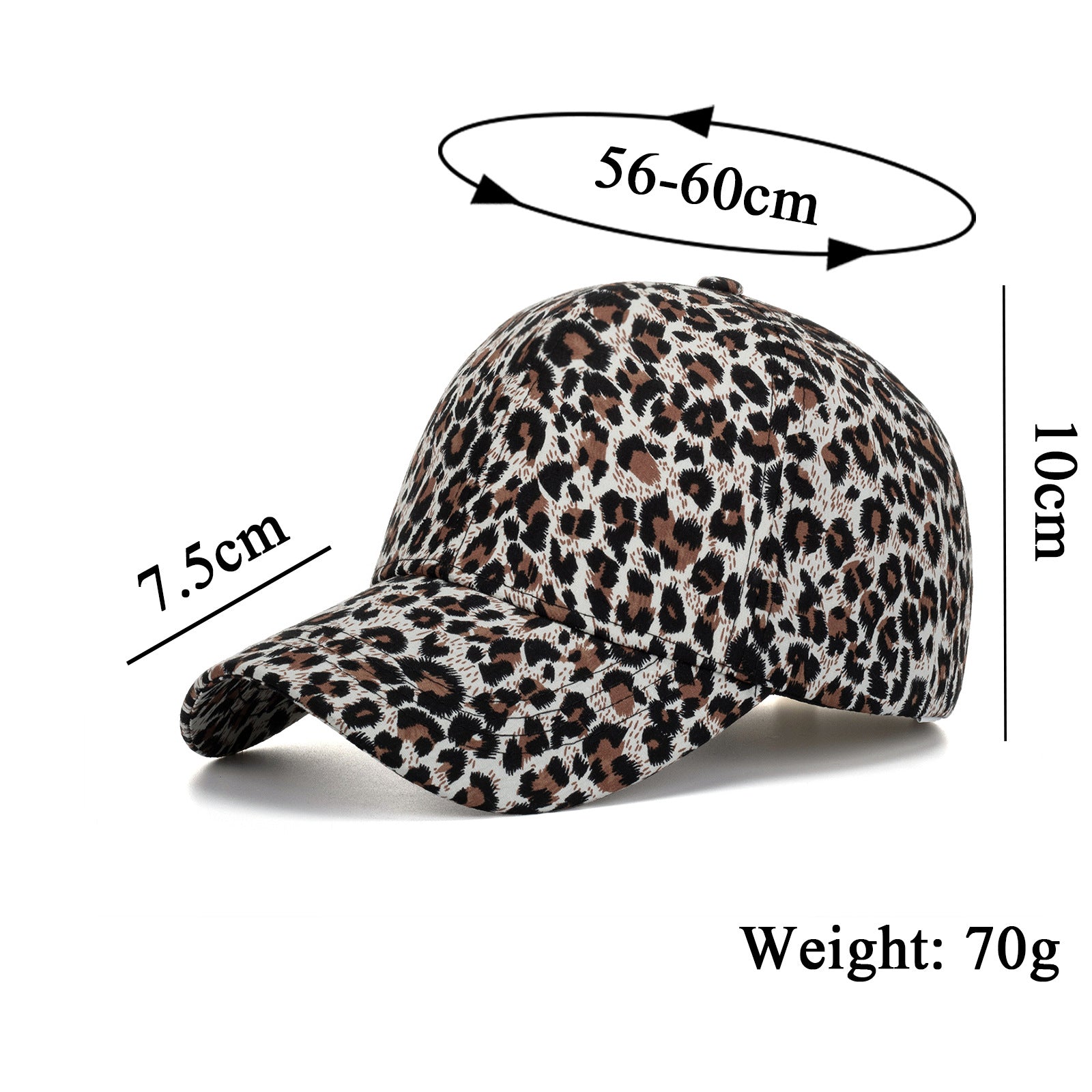 Wholesale Leopard print baseball cap outdoor hip hop sun visor cap