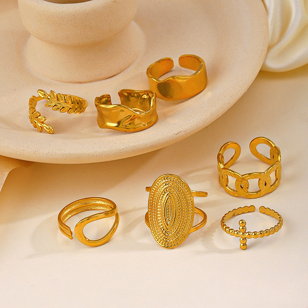 Ajuste de apertura geométrica al por mayor anillos de acero inoxidable