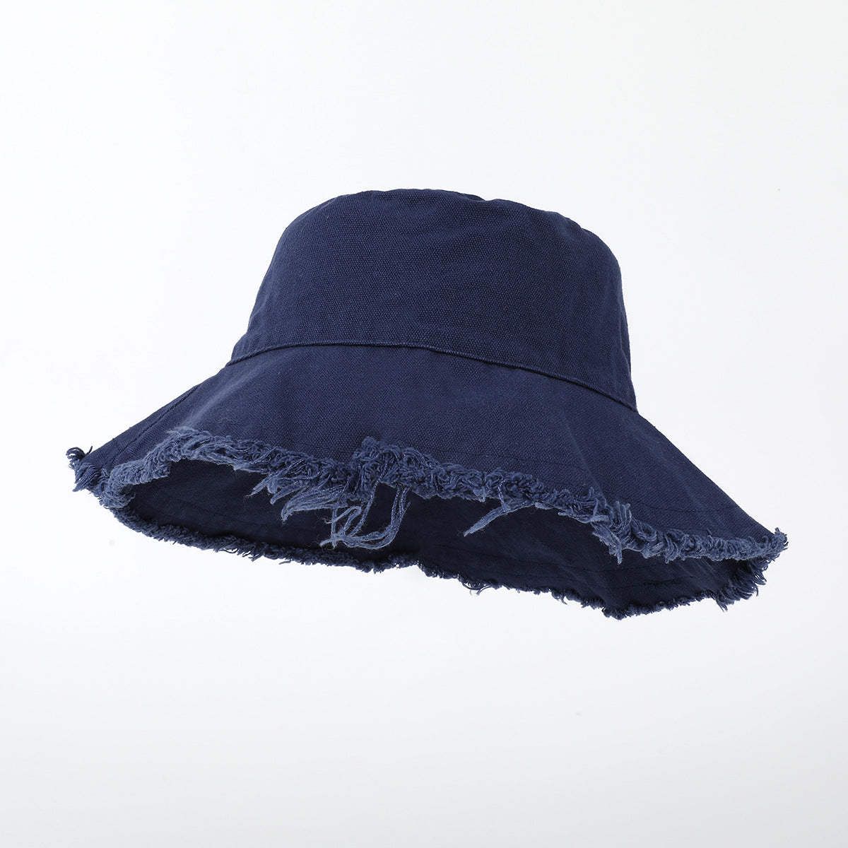 Wholesale Cotton Fur Trimmed Solid Color Fisherman Hats