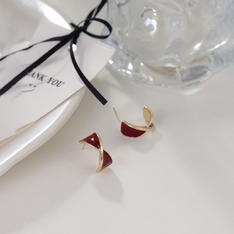 Wholesale French Retro Vintage Flower Pearl Earrings