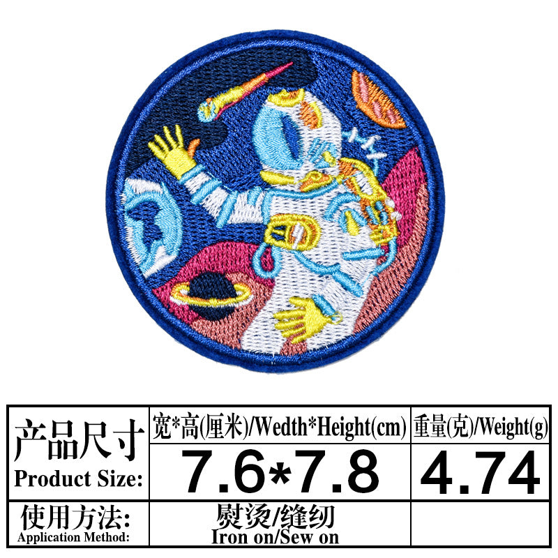 Wholesale Trendy Embroidered Space Astronaut Patch For Clothing DIY Accessory