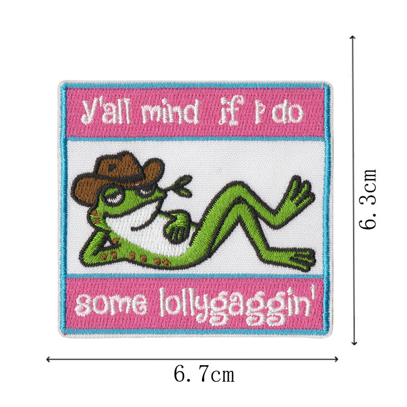 Wholesale Funny duck and cat embroidery DIY Patches