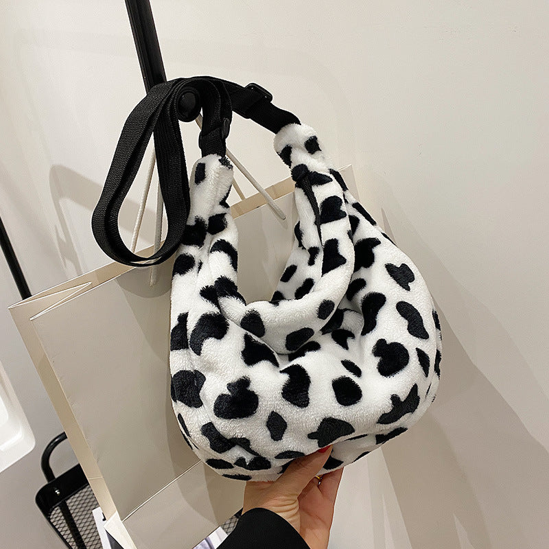 Wholesale Cute Cow Plush Shoulder Bags