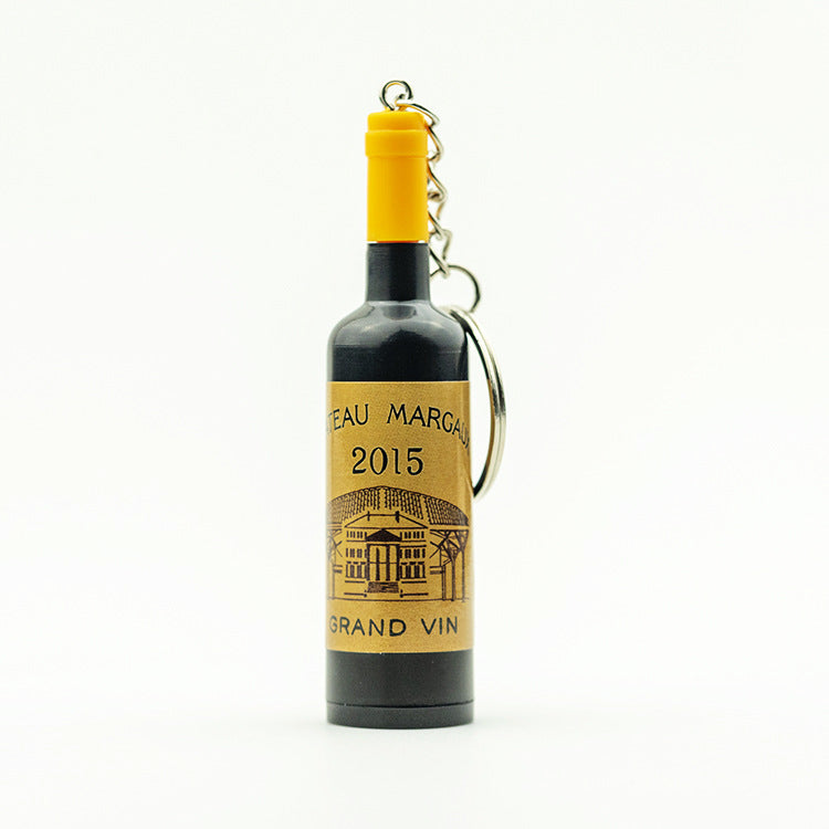 Wholesale Resin Simulation Mini Wine Bottle Beverage Bottle Keychain