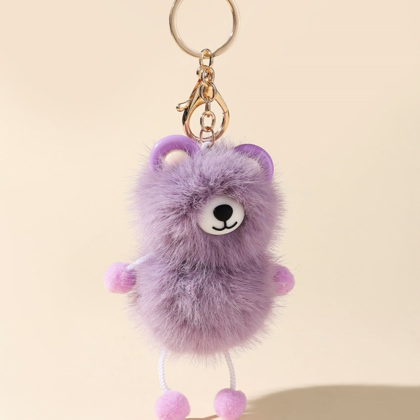 Wholesale Cute Fur Ball Raccoon Keychain