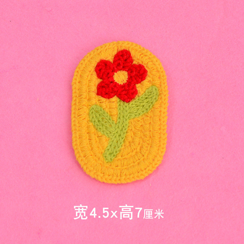 Wholesale Cute Cartoon Embroidered Fabric Patches With Floral And Fruit Designs For Clothing And Bags