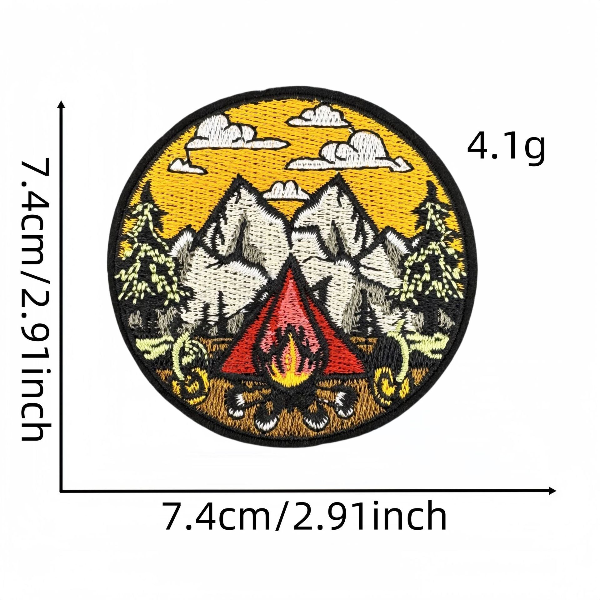 Wholesale  Cartoon Outdoor Scenery Embroidery Cloth DIY Patches Stickers